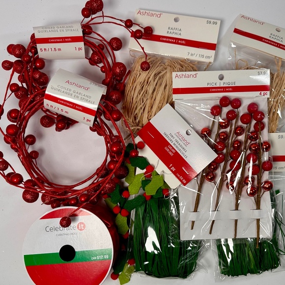 Christmas Craft Bundle 🎁 Ashland Picks • Garland • Ribbon | NEW Michaels Lot - Picture 1 of 5